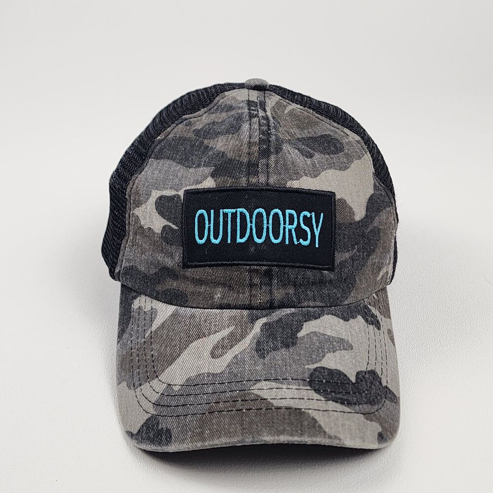 OUTDOORSY Camo Trucker Hat David & Young Mesh Snapback One Size